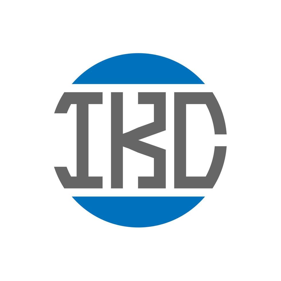 design de logotipo de carta ikc em fundo branco. conceito de logotipo de círculo de iniciais criativas ikc. design de letras ikc. vetor