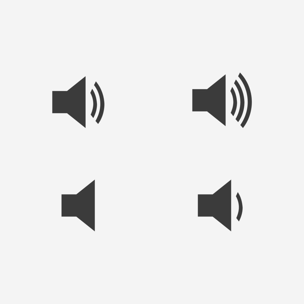 conjunto de vetores de ícone de voz. som, áudio, sinal de símbolo de música