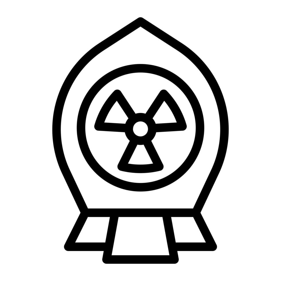 vetor de ilustração nuclear e ícone do logotipo ícone da arma do exército perfeito.