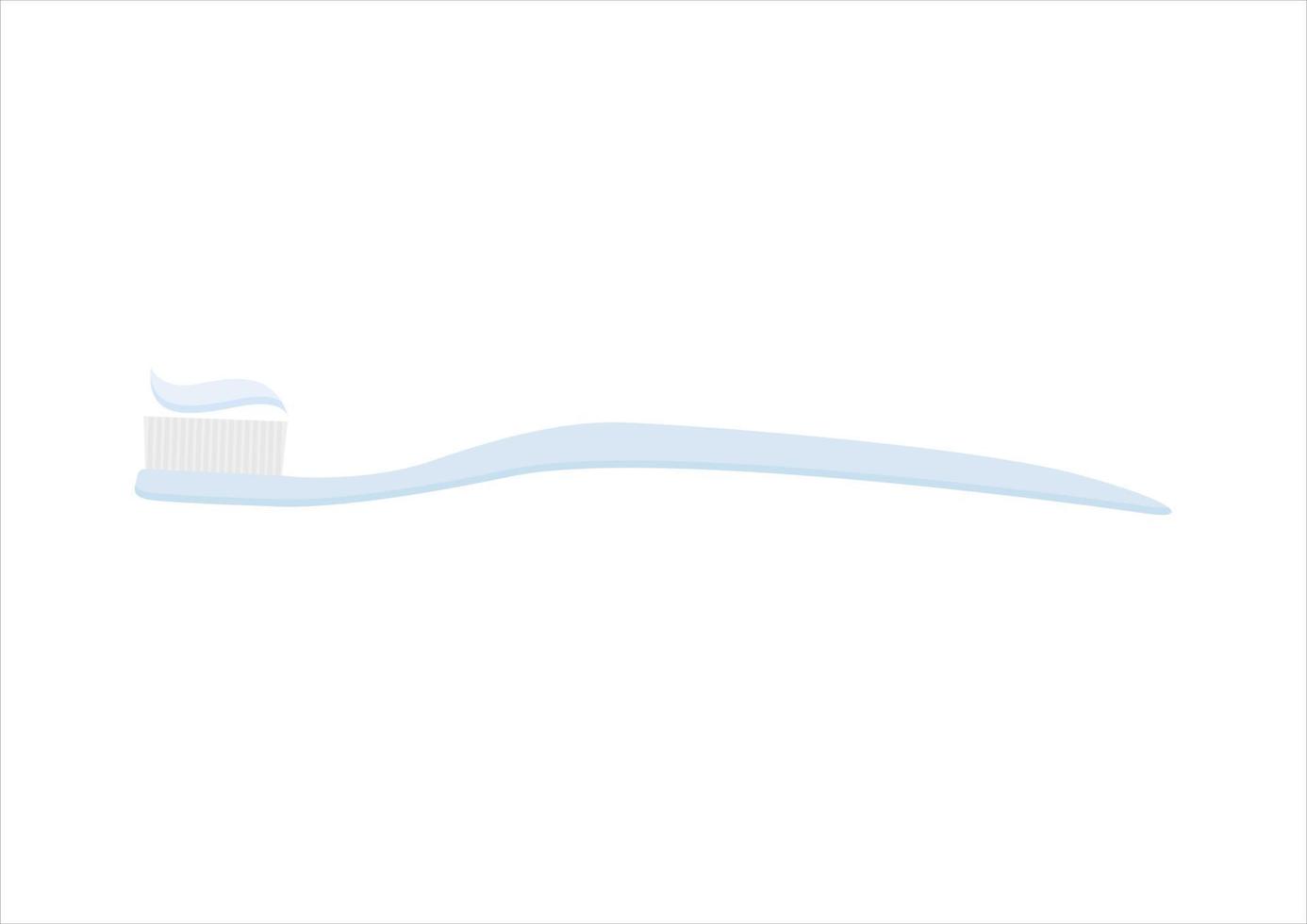 ilustração em vetor design plano de escova de dentes. conceito odontológico. escova de dentes com pasta de dente isolada. design plano, cuidados de saúde, higiene saudável, ilustração vetorial