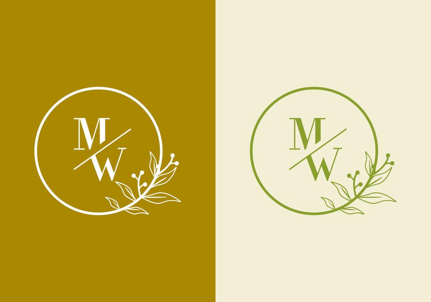 letra m, logotipo w, adequado para o símbolo inicial da empresa. vetor