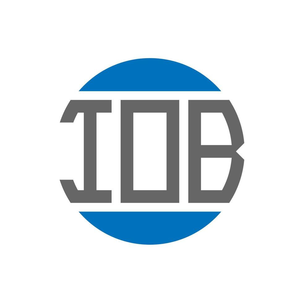 design de logotipo de carta iob em fundo branco. conceito de logotipo de círculo de iniciais criativas iob. design de letras iob. vetor
