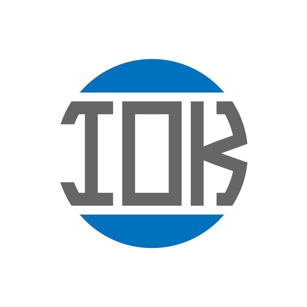 design de logotipo de carta iok em fundo branco. conceito de logotipo de círculo de iniciais criativas iok. design de letras iok. vetor