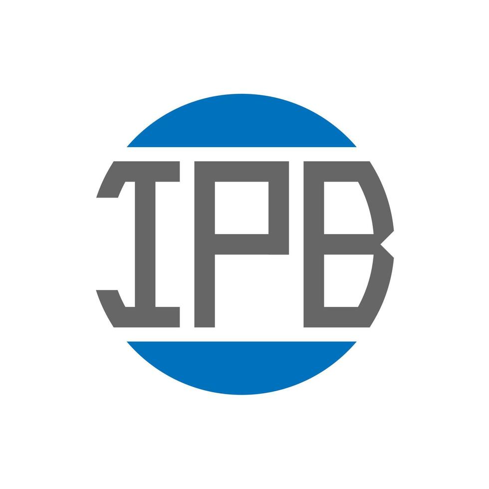 design do logotipo da carta ipb em fundo branco. conceito de logotipo de círculo de iniciais criativas ipb. design de letras iPB. vetor