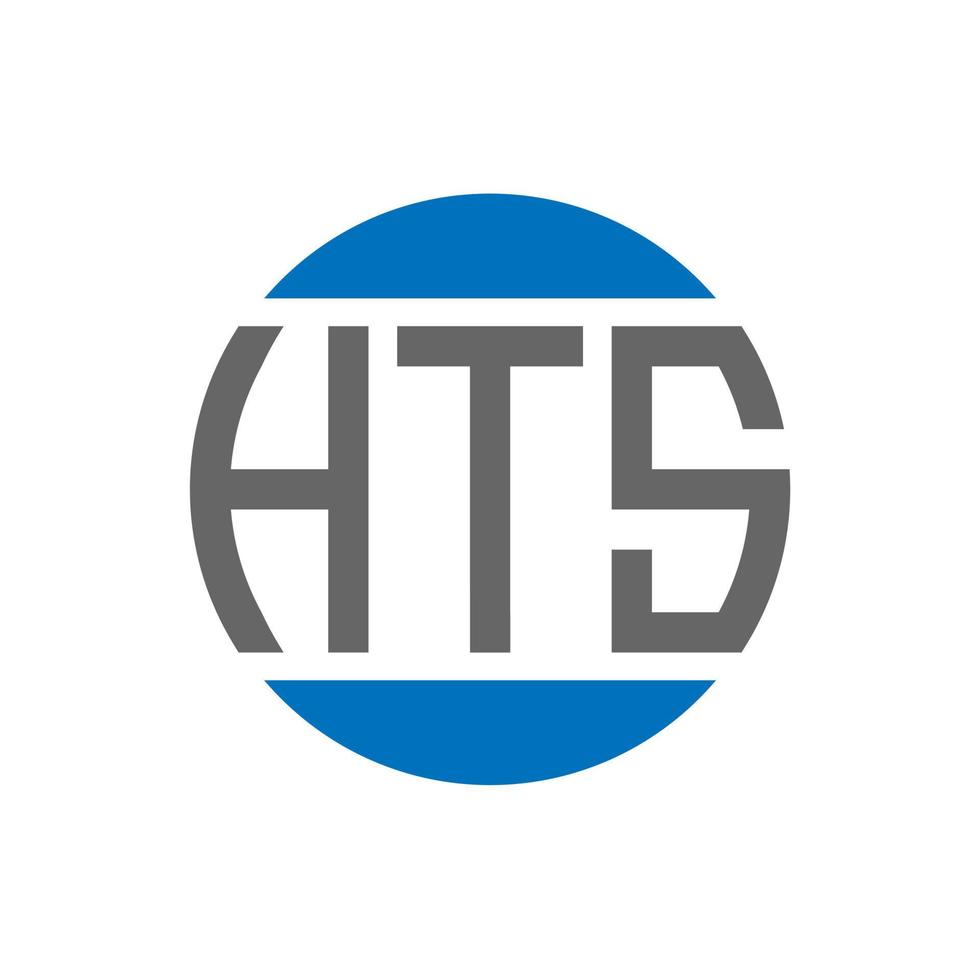 design de logotipo de carta hts em fundo branco. conceito de logotipo de círculo de iniciais criativas hts. design de letras hts. vetor