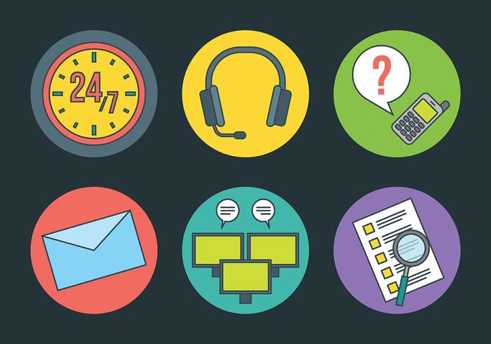 Call Center Vector Icons