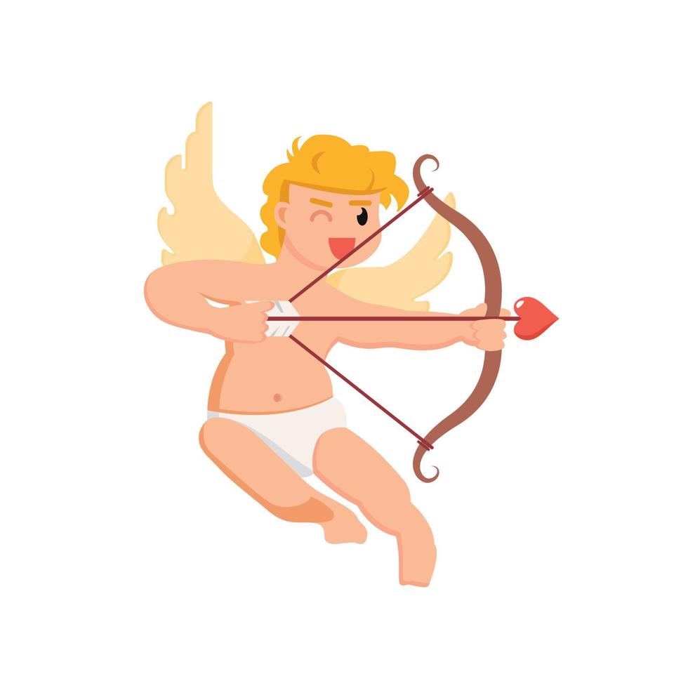 personagem cupido fofo vetor