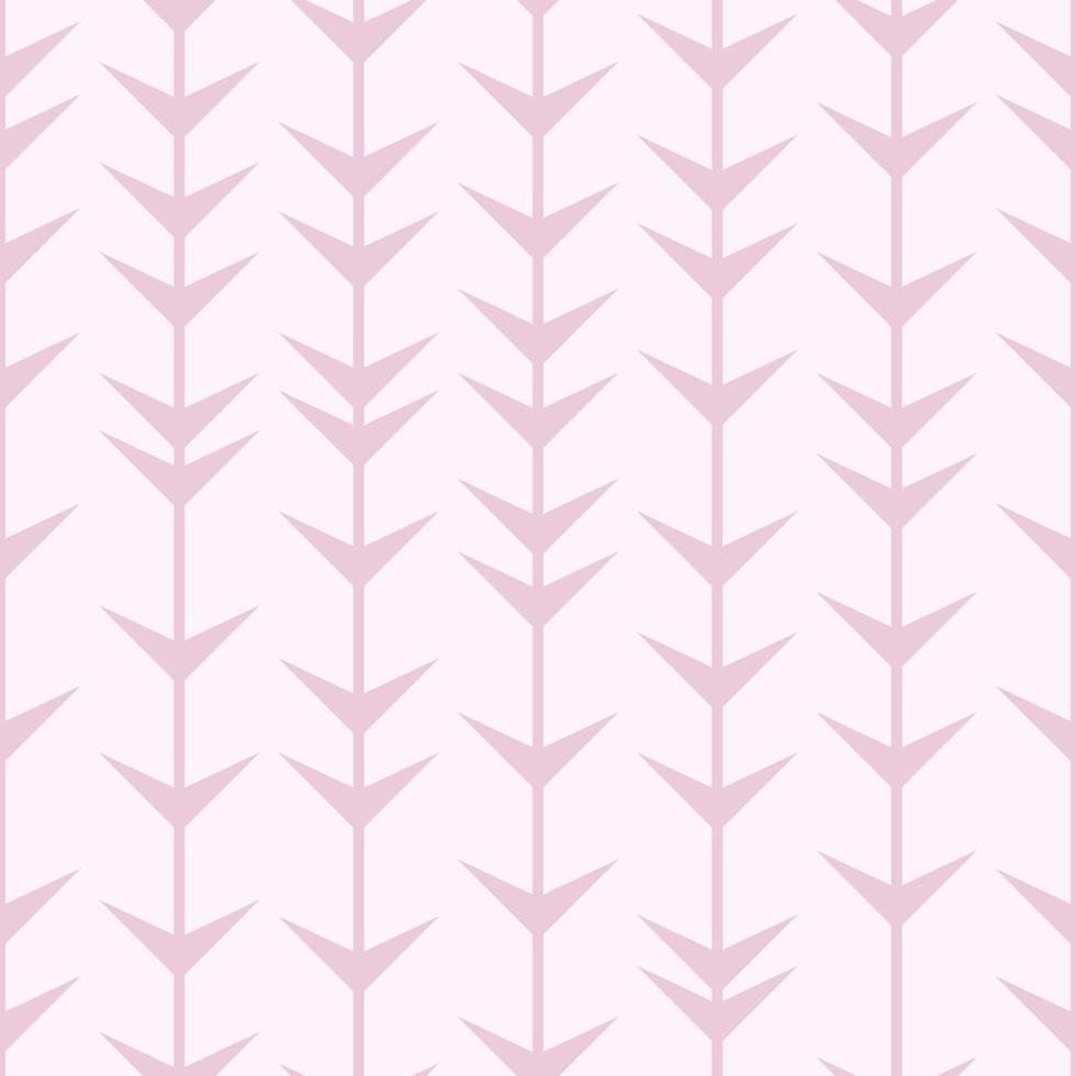 padrão de seta rosa pastel, fundo de repetição geométrica, azulejo vetorial vetor