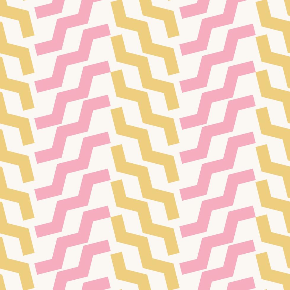 padrão chevron vetorial, fundo abstrato geométrico rosa e amarelo vetor