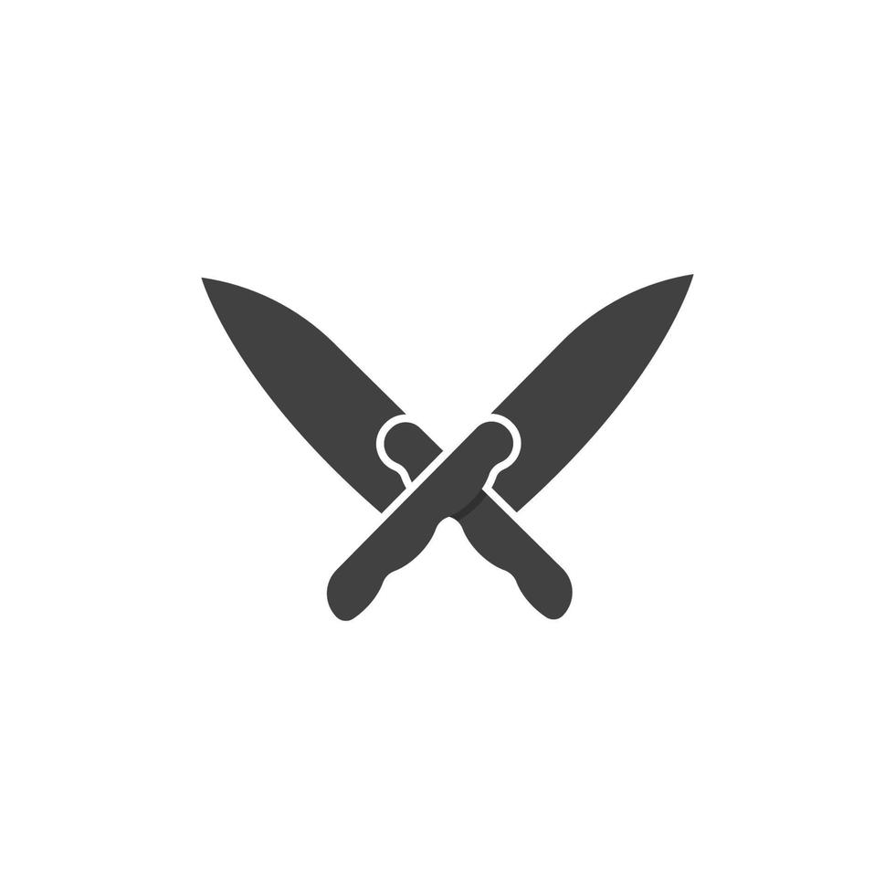 modelo de ícone de logotipo de faca e vetor de símbolo