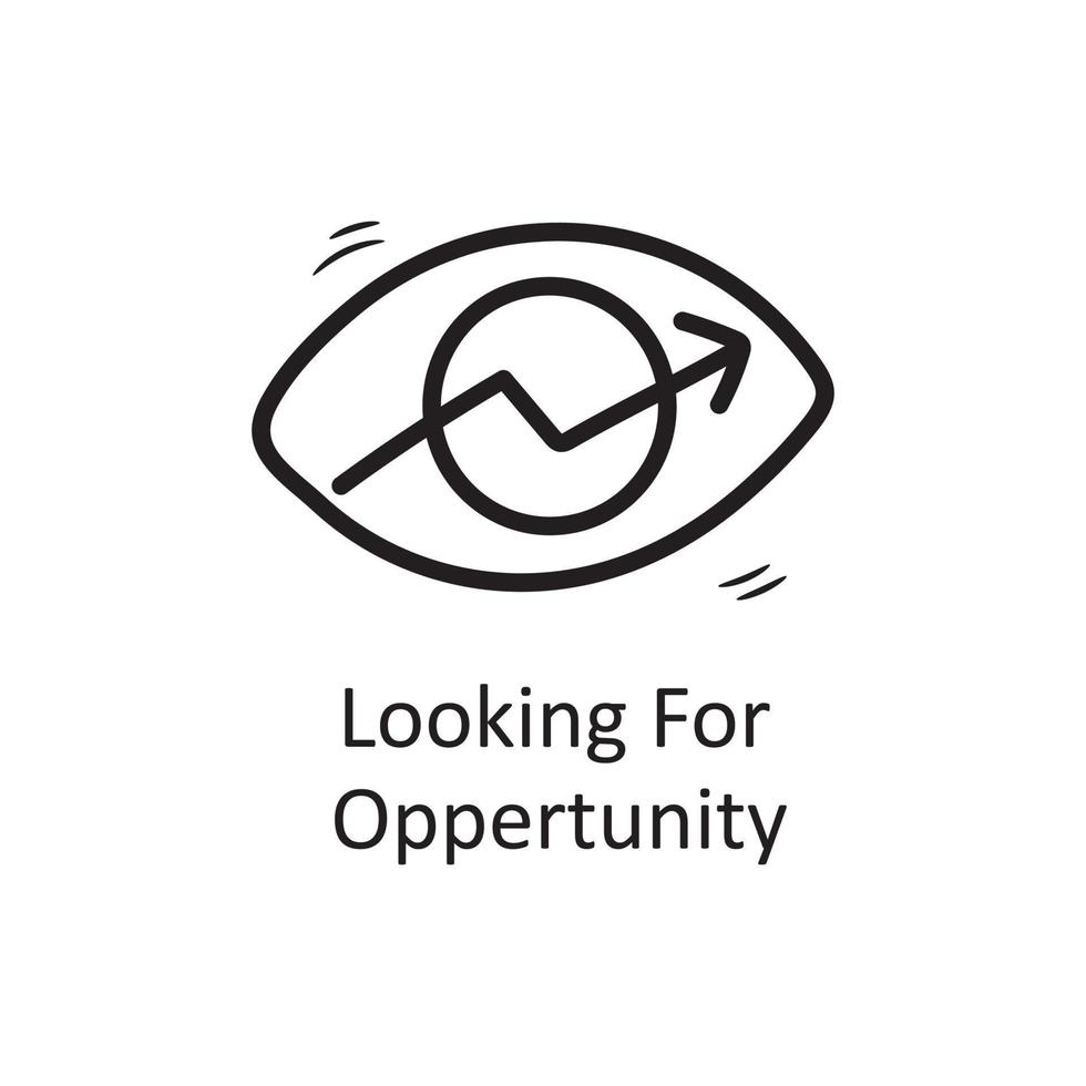 procurando ilustração de design de ícone de contorno de vetor de oportunidade. símbolo de negócios no arquivo eps 10 de fundo branco