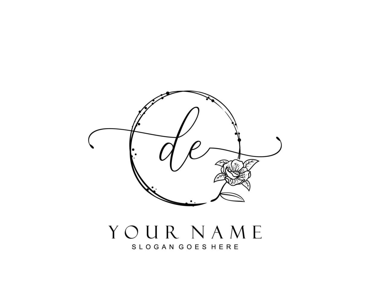 monograma inicial de beleza e design de logotipo elegante, logotipo de caligrafia de assinatura inicial, casamento, moda, floral e botânico com modelo criativo. vetor
