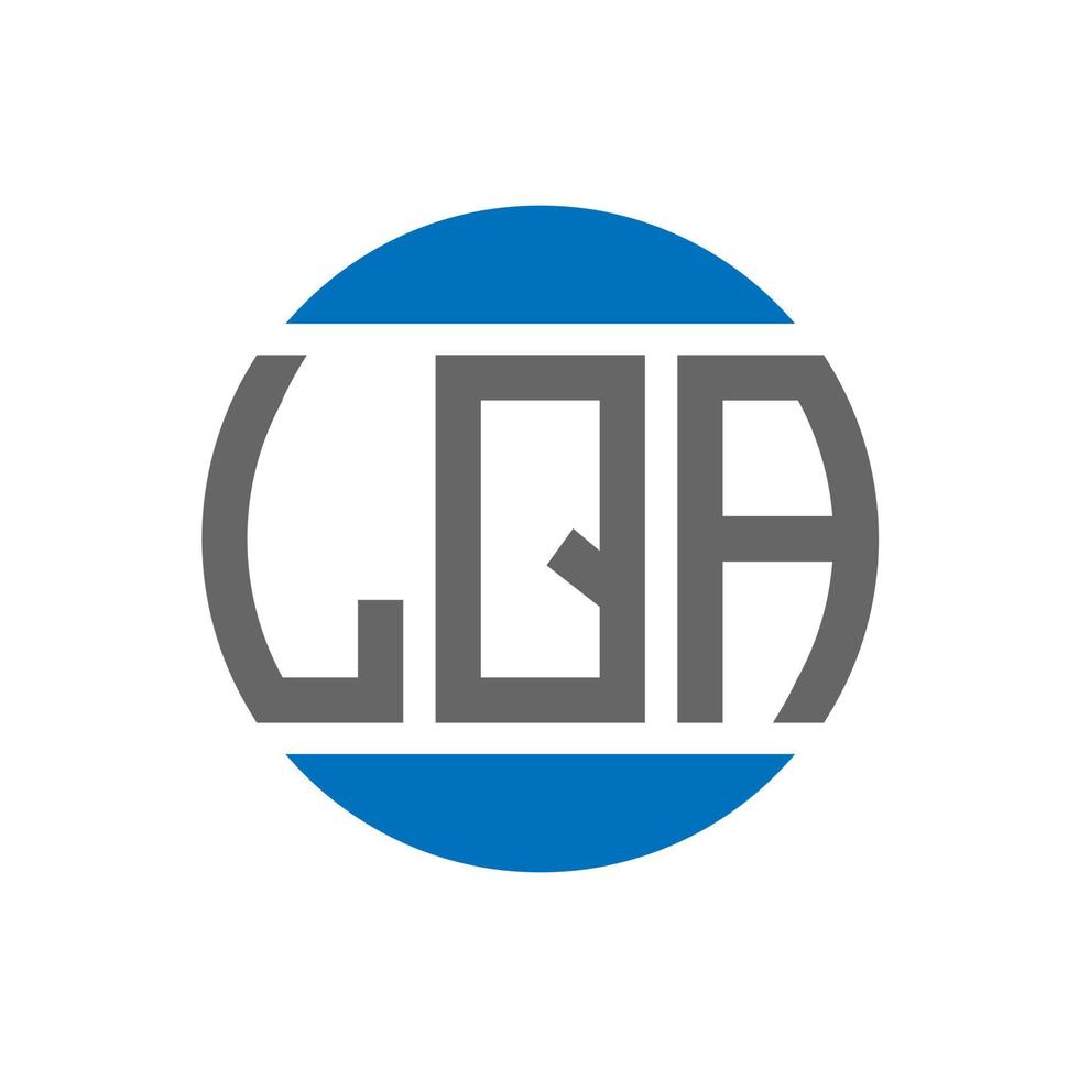 design de logotipo de carta lqa em fundo branco. lqa iniciais criativas círculo conceito de logotipo. design de letras lqa. vetor