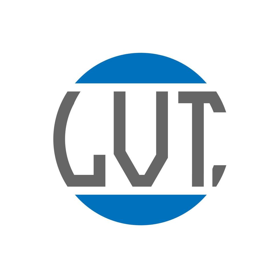 design de logotipo de carta lvt em fundo branco. conceito de logotipo de círculo de iniciais criativas lvt. design de letras lvt. vetor