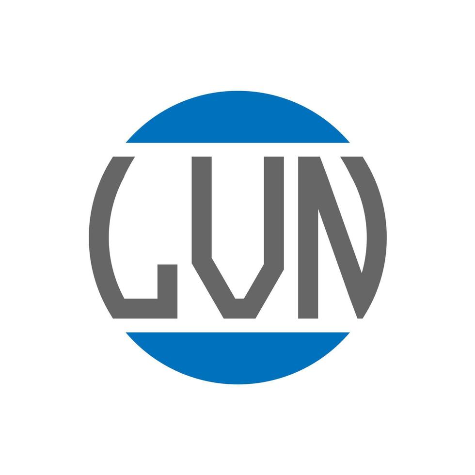 design de logotipo de carta lvn em fundo branco. Conceito de logotipo de círculo de iniciais criativas lvn. design de letras lvn. vetor