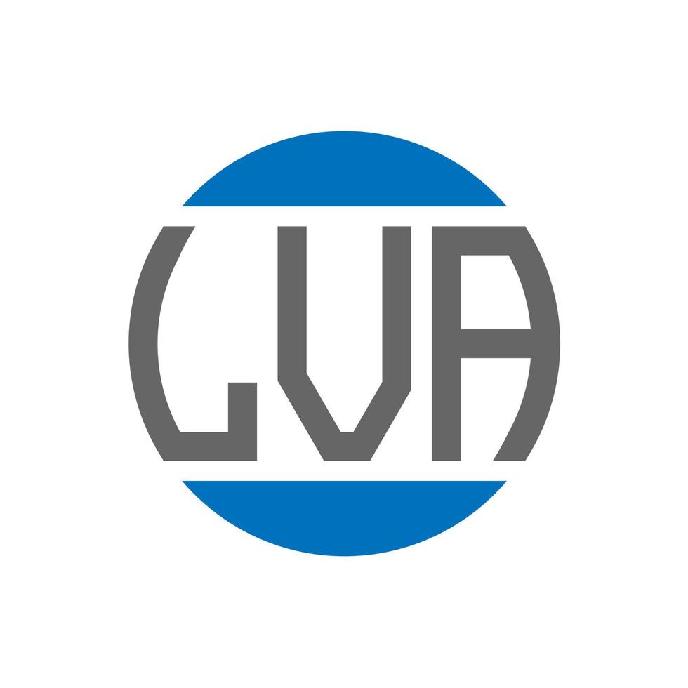 design de logotipo de letra lva em fundo branco. conceito de logotipo de círculo de iniciais criativas lva. design de letras lva. vetor