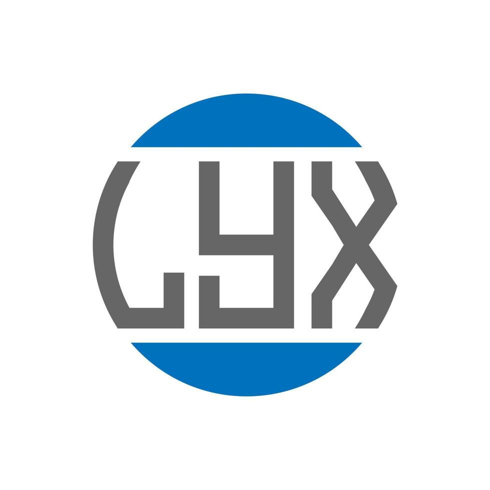 design de logotipo de carta lyx em fundo branco. conceito de logotipo de círculo de iniciais criativas lyx. design de letras lyx. vetor