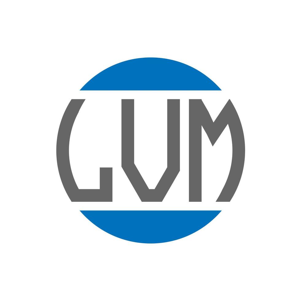 design de logotipo de carta lvm em fundo branco. Conceito de logotipo de círculo de iniciais criativas lvm. design de letras lvm. vetor