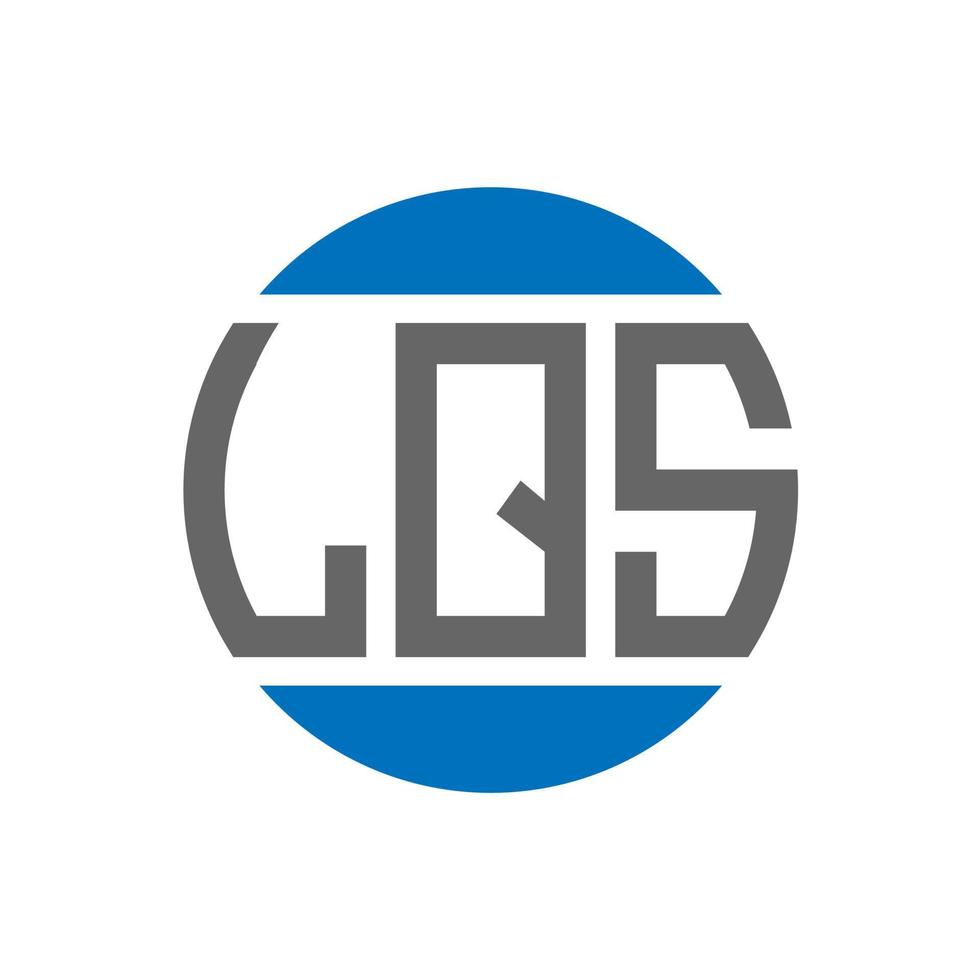 design de logotipo de carta lqs em fundo branco. As iniciais criativas lqs circundam o conceito de logotipo. design de letras lqs. vetor