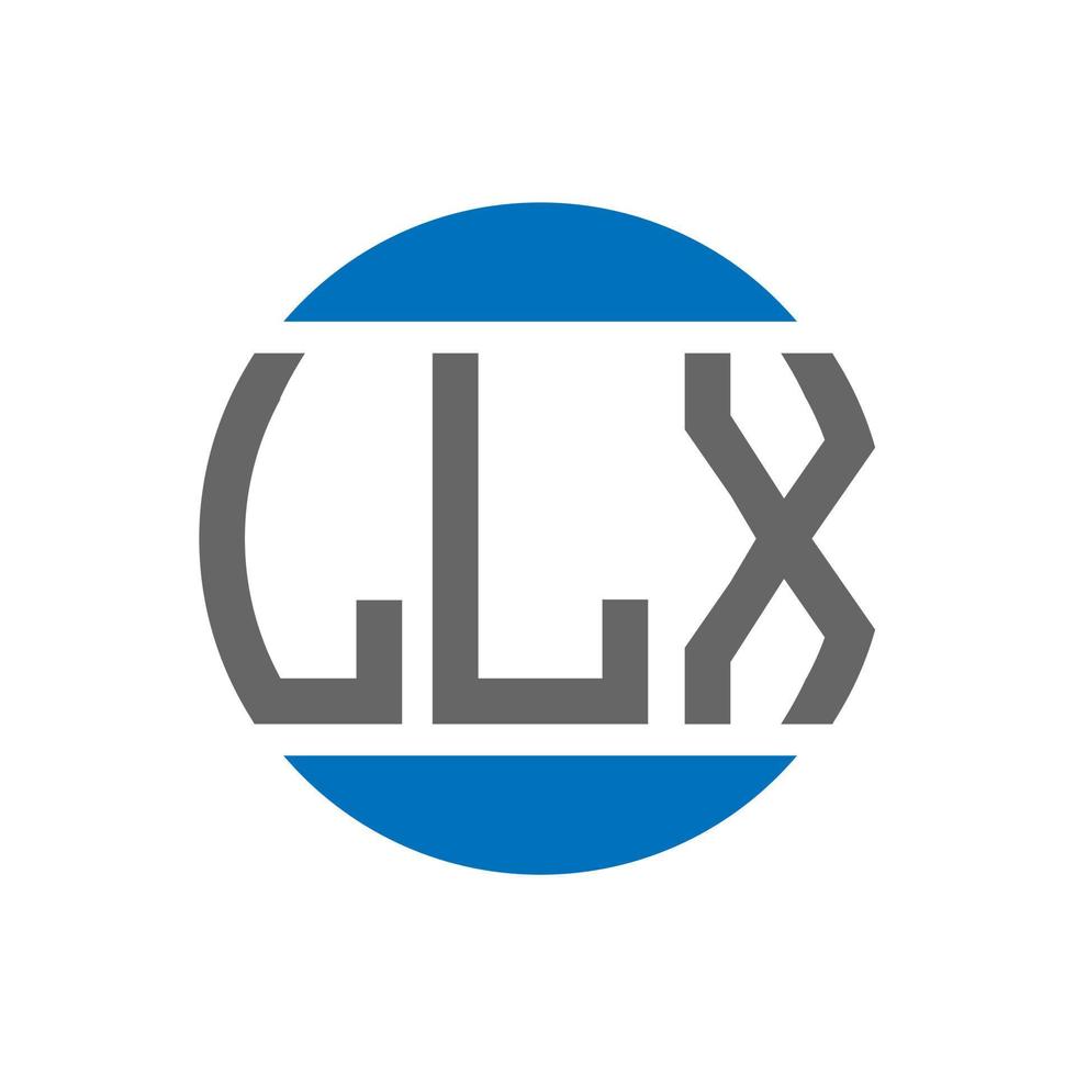 design de logotipo de carta llx em fundo branco. llx iniciais criativas circulam o conceito de logotipo. design de letras llx. vetor