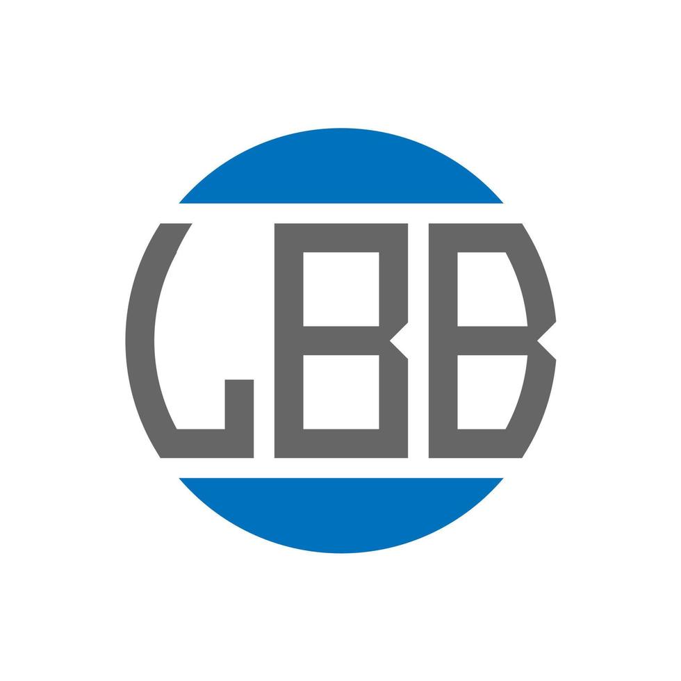 design do logotipo da letra lbb em fundo branco. conceito de logotipo de círculo de iniciais criativas lbb. design de letras lbb. vetor