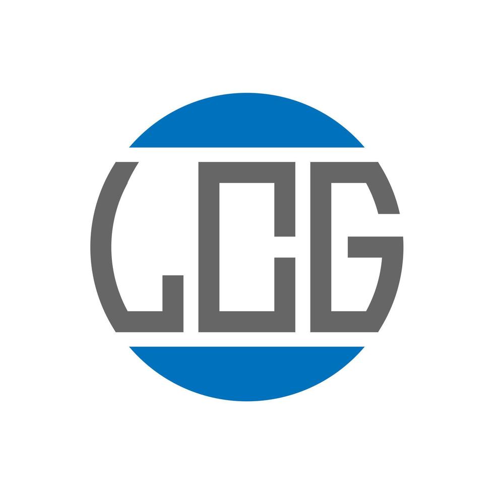 design do logotipo da carta lcg em fundo branco. conceito de logotipo de círculo de iniciais criativas lcg. design de letras lcg. vetor
