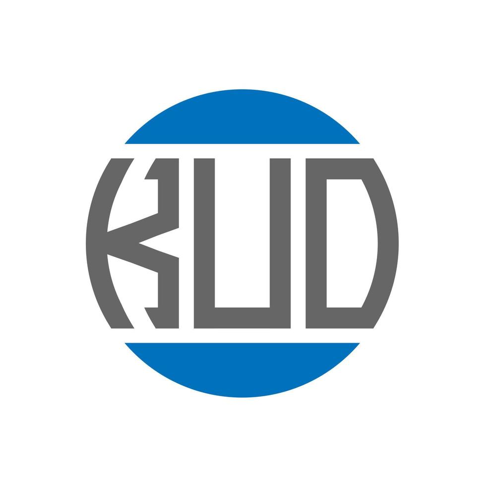 design de logotipo de carta kuo em fundo branco. conceito de logotipo de círculo de iniciais criativas kuo. design de letras kuo. vetor