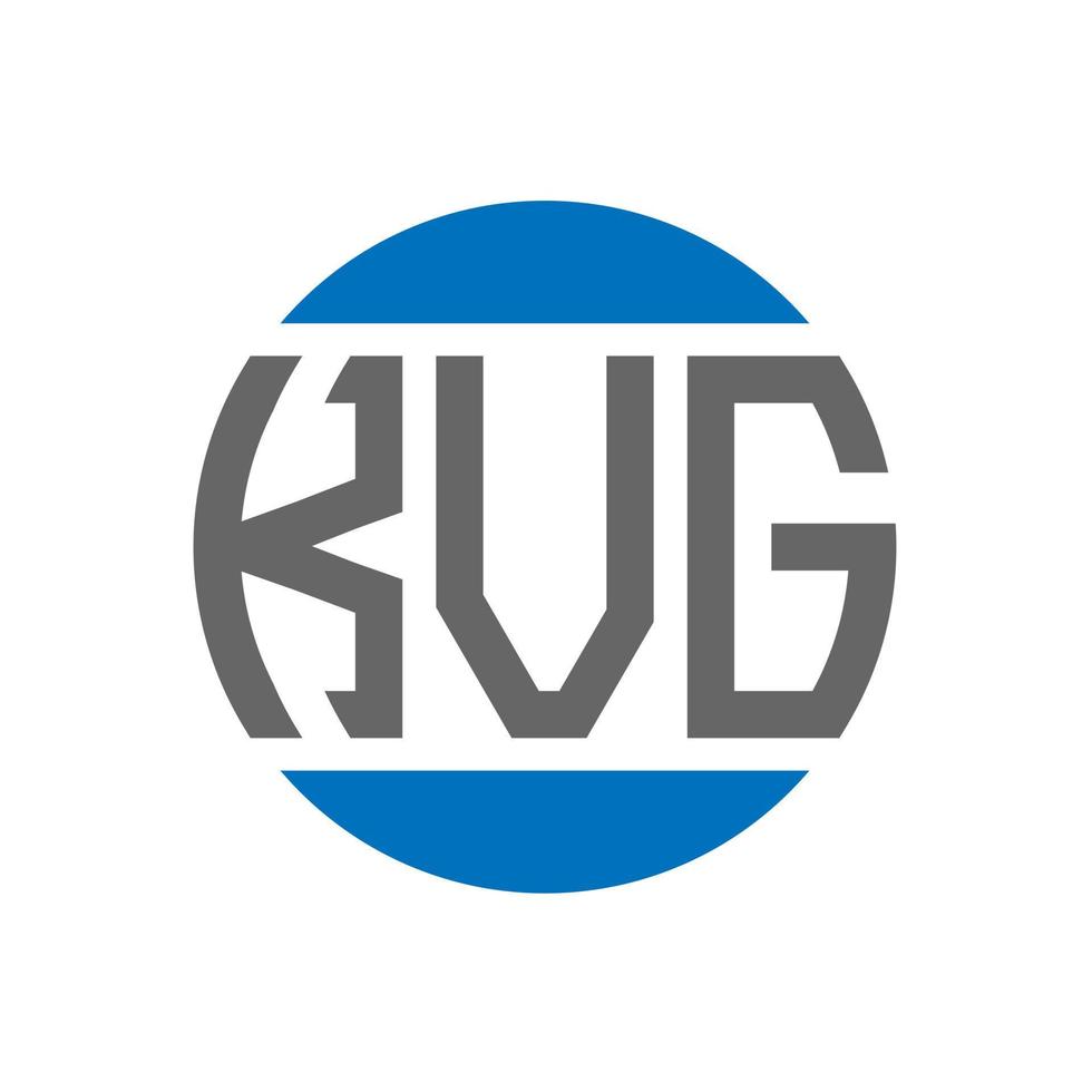 design do logotipo da carta kvg em fundo branco. kvg iniciais criativas círculo conceito de logotipo. design de letras kvg. vetor