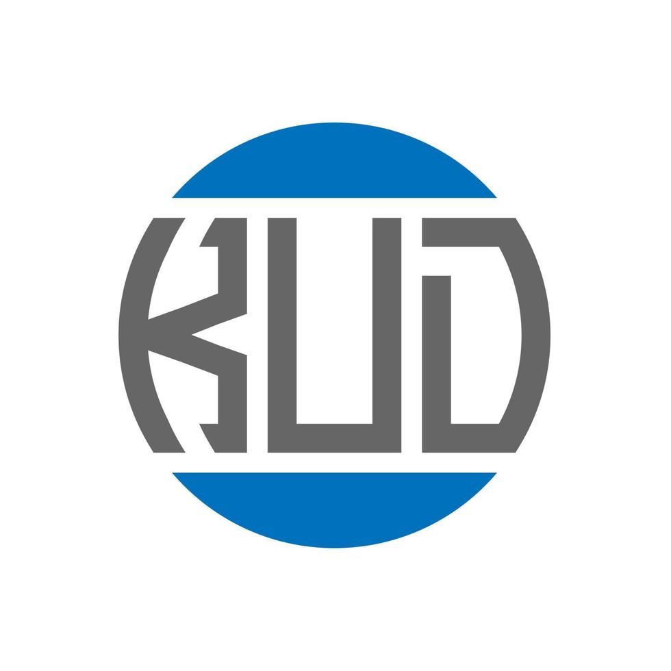 design de logotipo de carta kud em fundo branco. conceito de logotipo de círculo de iniciais criativas kud. design de letras kud. vetor