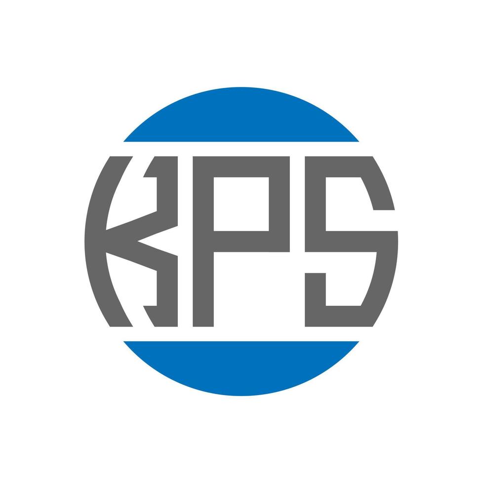design do logotipo da carta kps em fundo branco. conceito de logotipo de círculo de iniciais criativas kps. design de letras kps. vetor