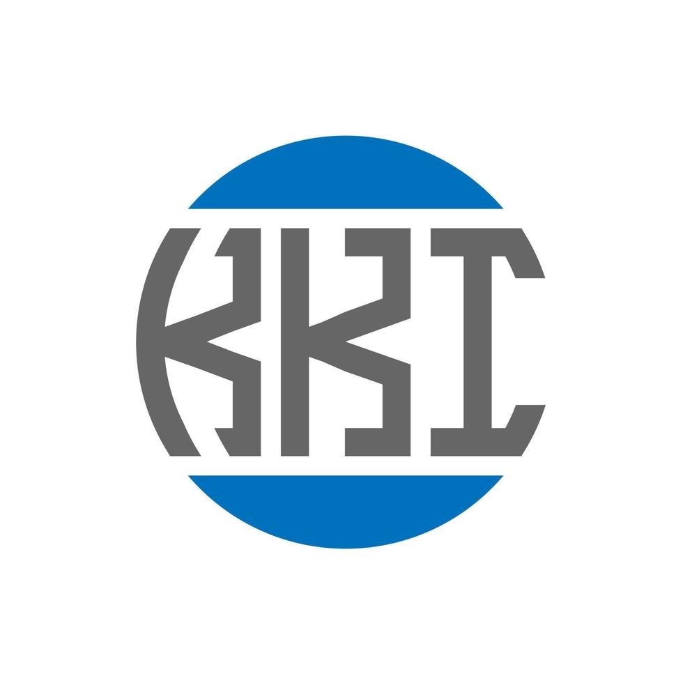 design do logotipo da letra kki em fundo branco. kki iniciais criativas círculo conceito de logotipo. design de letras kki. vetor