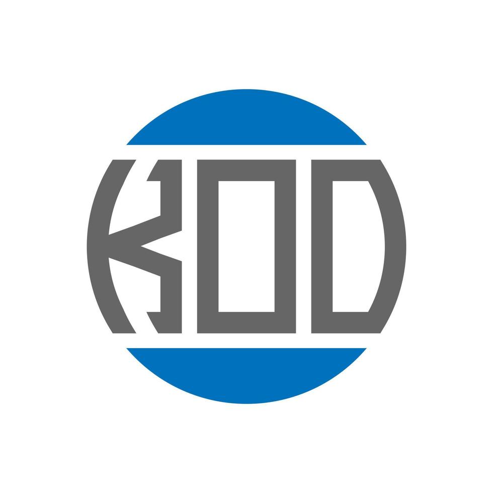design de logotipo de carta koo em fundo branco. conceito de logotipo de círculo de iniciais criativas koo. design de letras koo. vetor