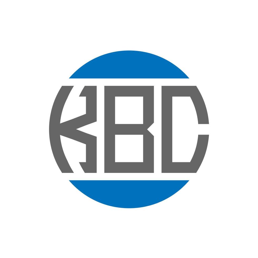 design do logotipo da carta kbc em fundo branco. as iniciais criativas kbc circundam o conceito de logotipo. design de letras kbc. vetor