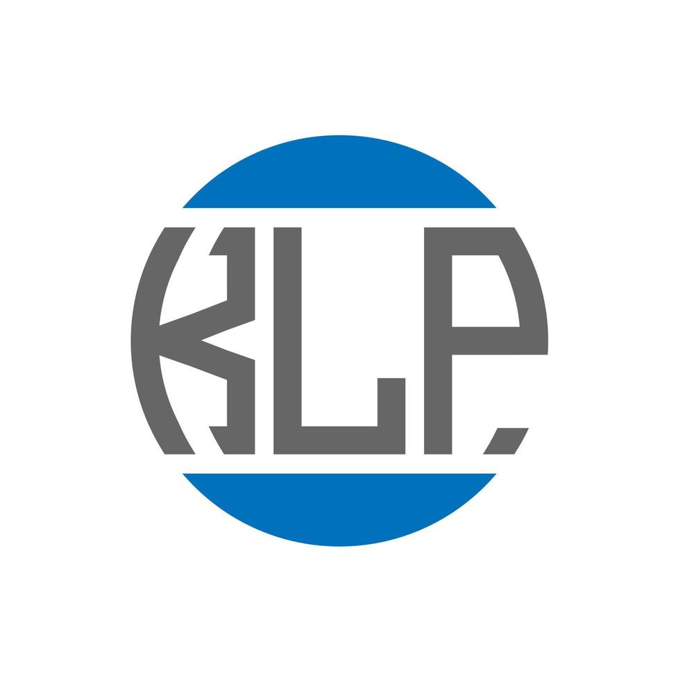 design de logotipo de carta klp em fundo branco. klp iniciais criativas círculo conceito de logotipo. design de letras klp. vetor