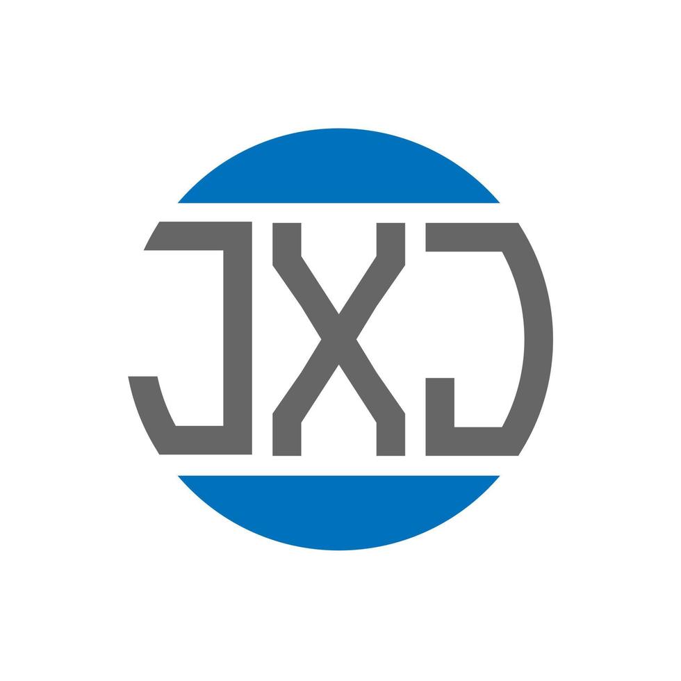 design do logotipo da letra jxj em fundo branco. jxj iniciais criativas circundam o conceito de logotipo. design de letras jxj. vetor