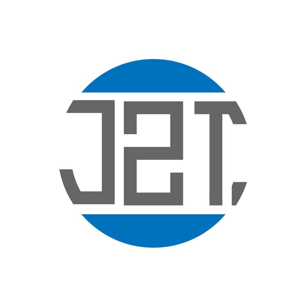 design do logotipo da letra jzt em fundo branco. jzt iniciais criativas circundam o conceito de logotipo. design de letras jzt. vetor