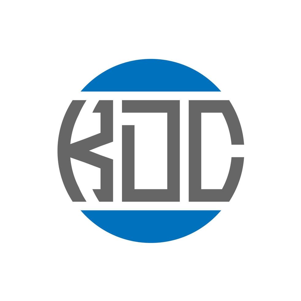design do logotipo da carta kdc em fundo branco. conceito de logotipo de círculo de iniciais criativas kdc. design de letras kdc. vetor
