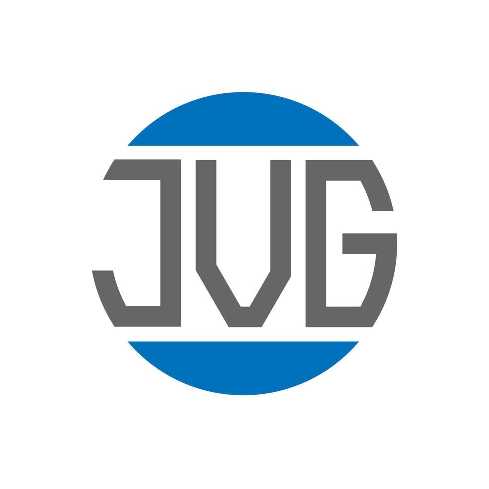 design de logotipo de carta jvg em fundo branco. conceito de logotipo de círculo de iniciais criativas jvg. design de letras jvg. vetor