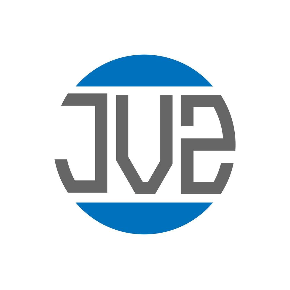 design do logotipo da carta jvz em fundo branco. jvz iniciais criativas circundam o conceito de logotipo. design de letras jvz. vetor