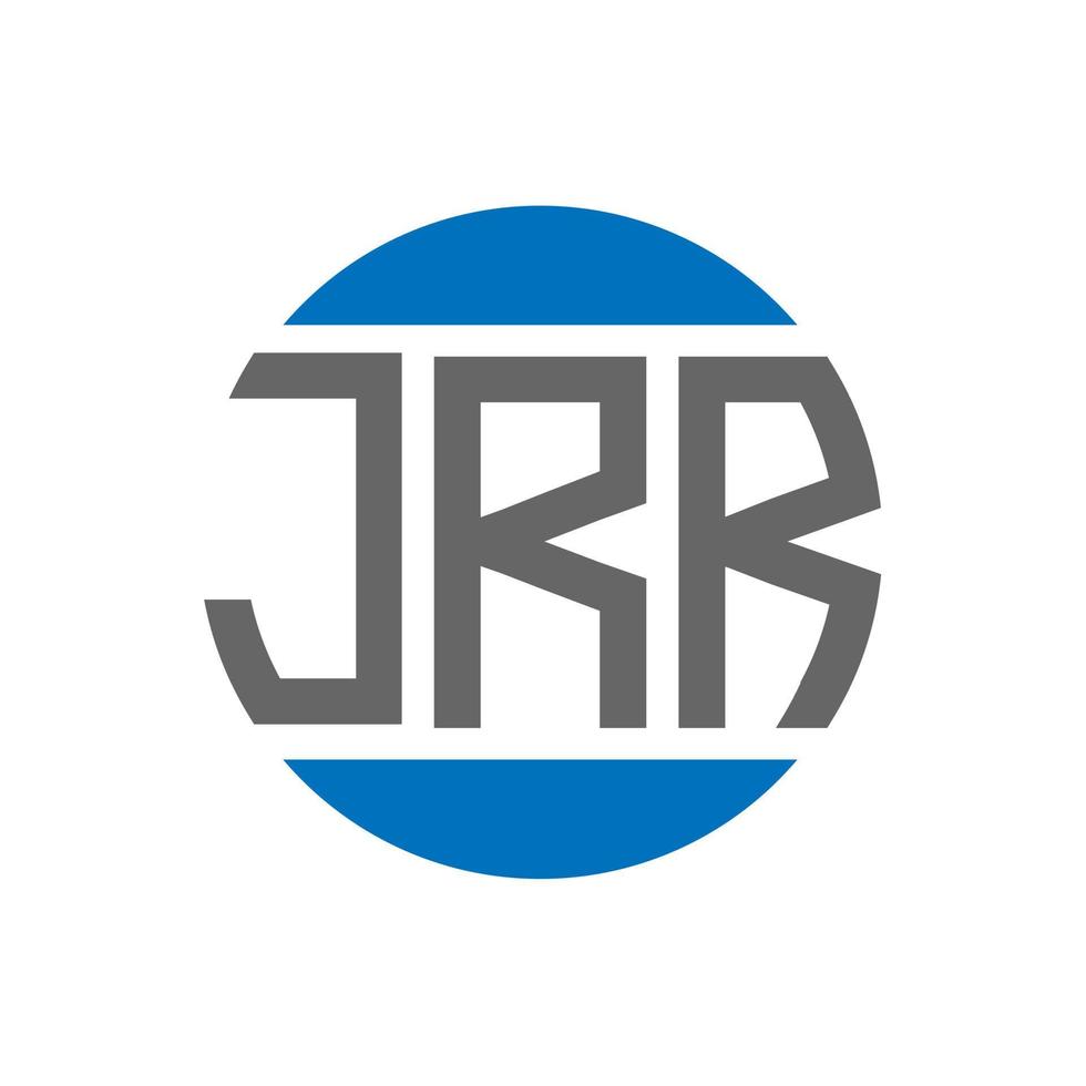 design de logotipo de carta jrr em fundo branco. jrr iniciais criativas circundam o conceito de logotipo. design de letras jrr. vetor