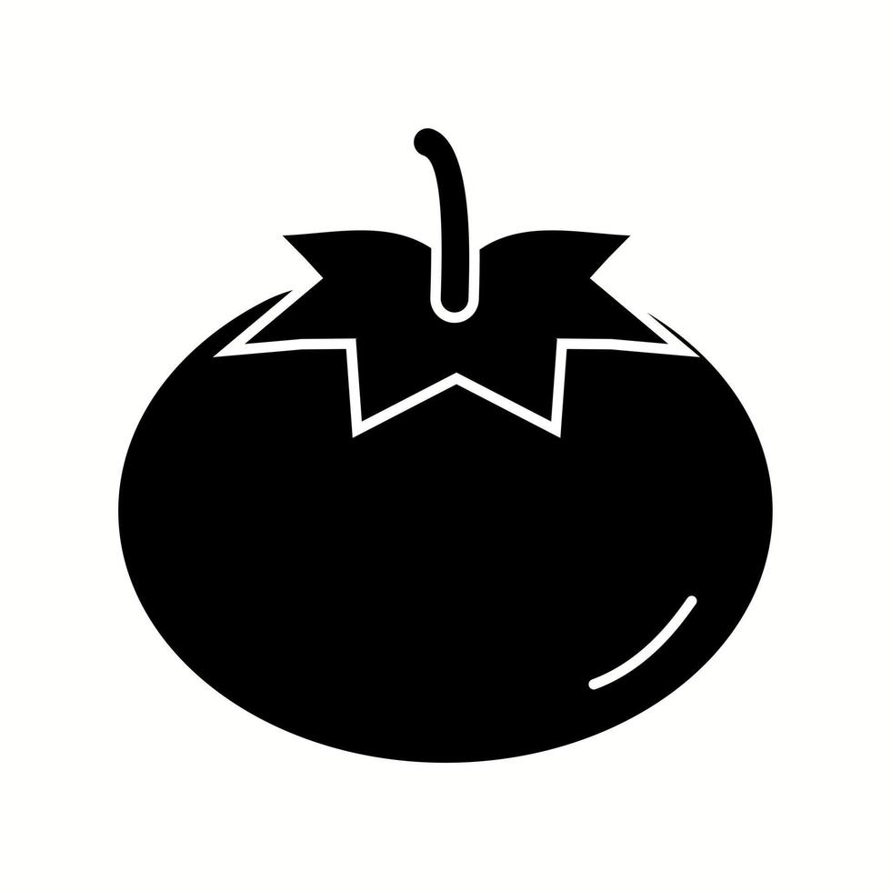 ícone de glifo vetorial de tomate exclusivo vetor