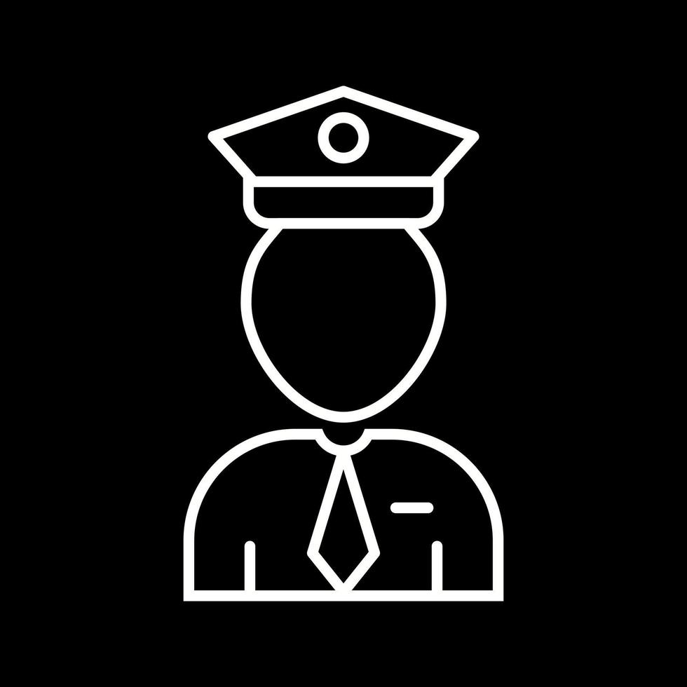 ícone de vetor de capitão de voo