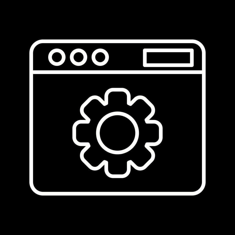 ícone de vetor de configurações da web