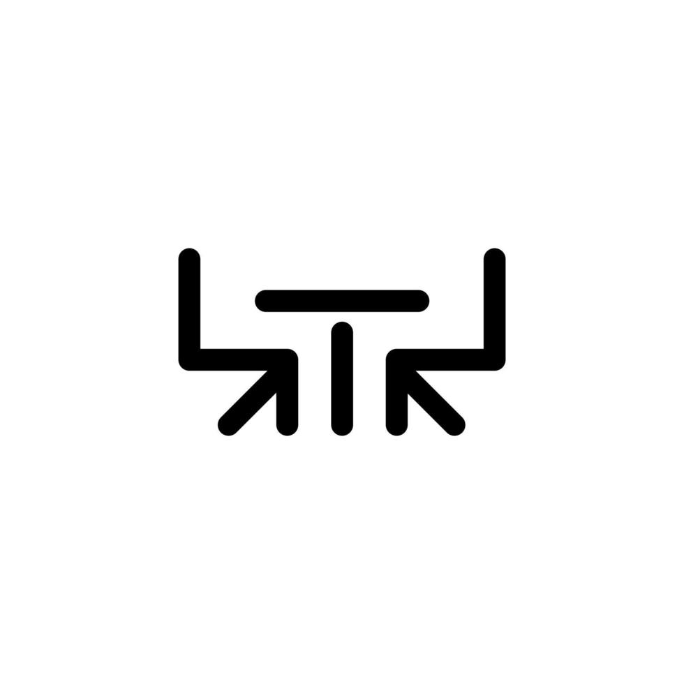 ícone de vetor de cadeira de mesa, adequado para sua necessidade de design, logotipo, ilustração, animação, etc.