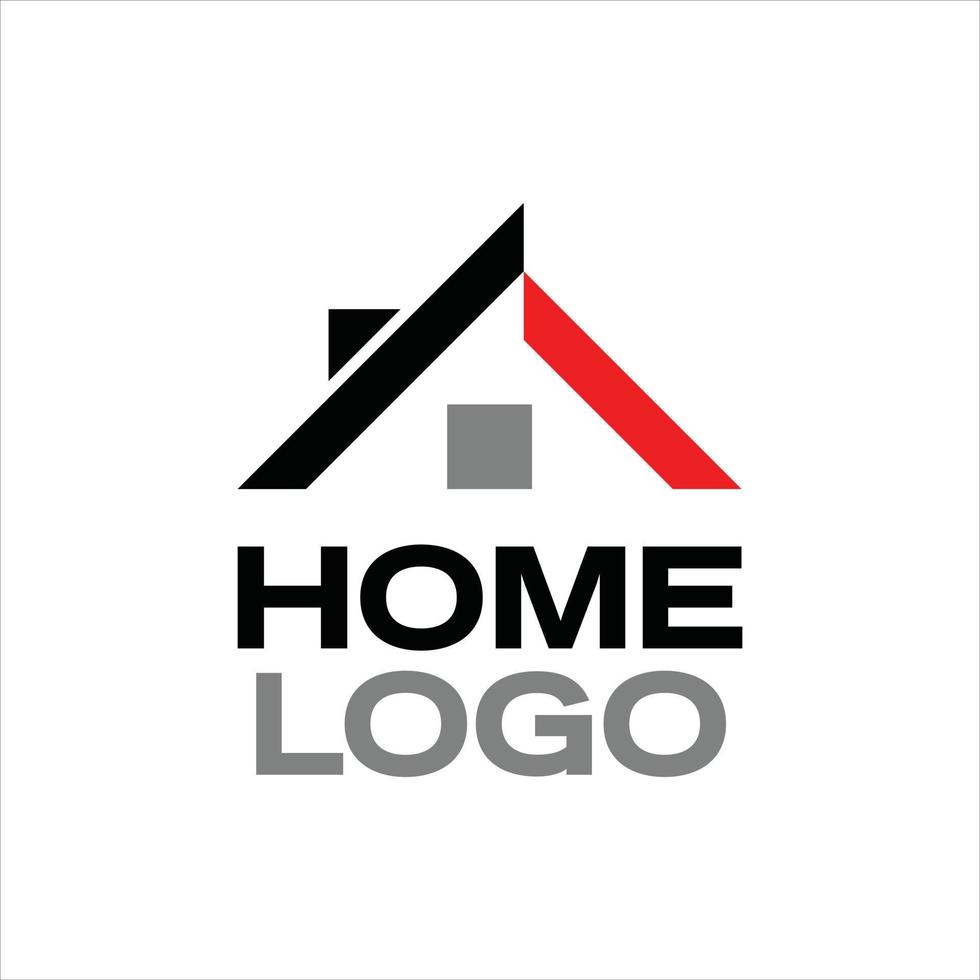 elemento gráfico da indústria de propriedade de design de logotipo de casa abstrata vetor