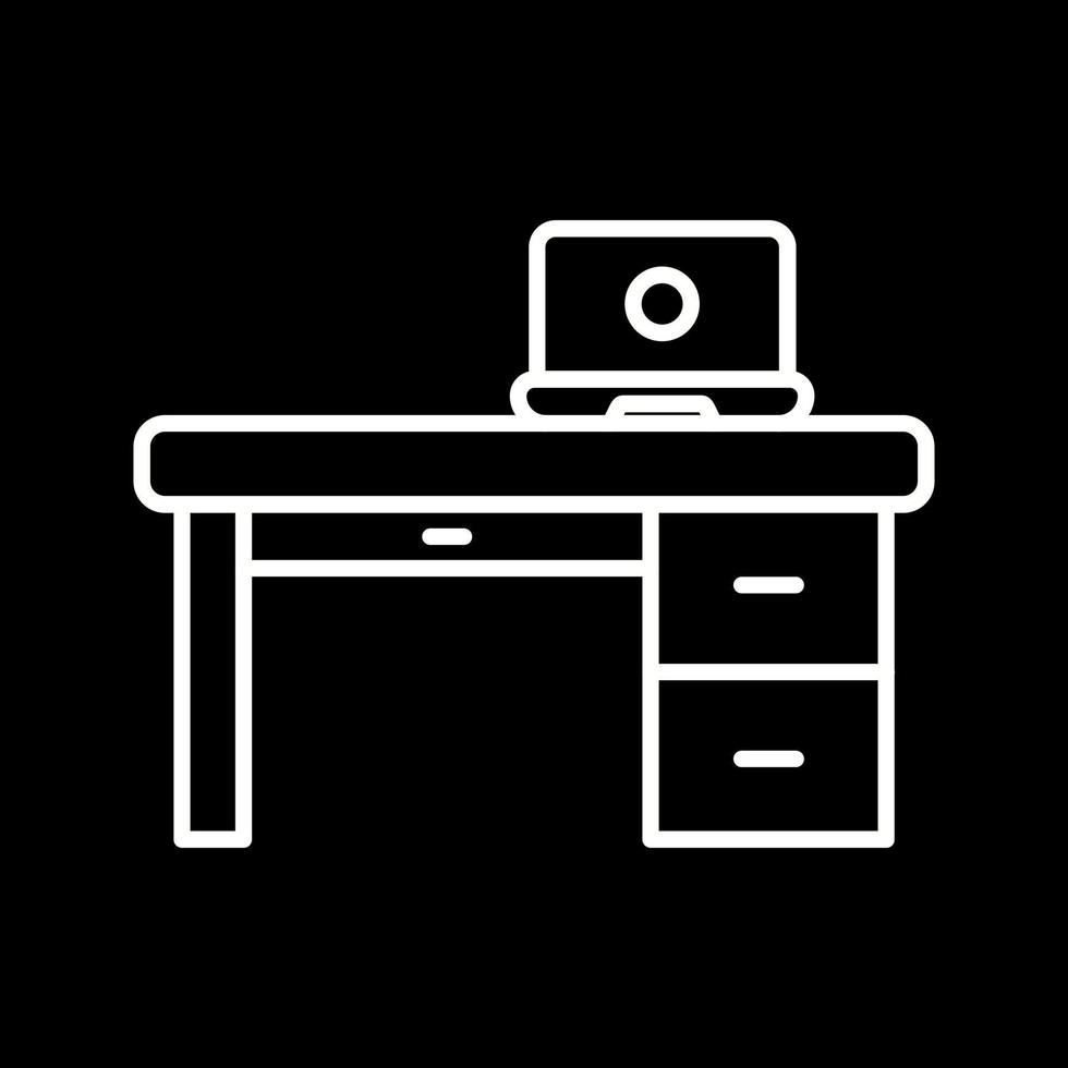 ícone de vetor de mesa de escritório