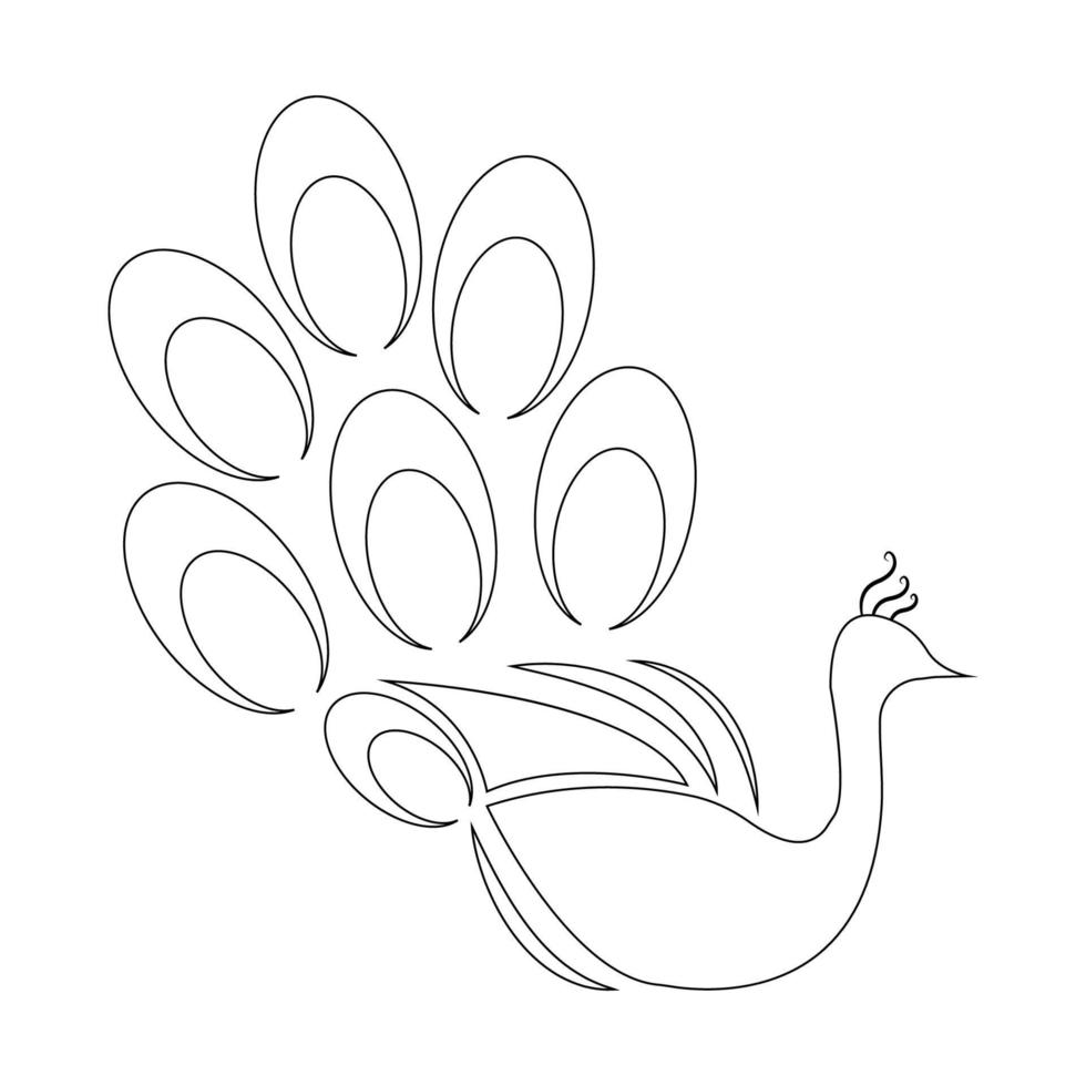 vetor de ilustração de ícone de pavão