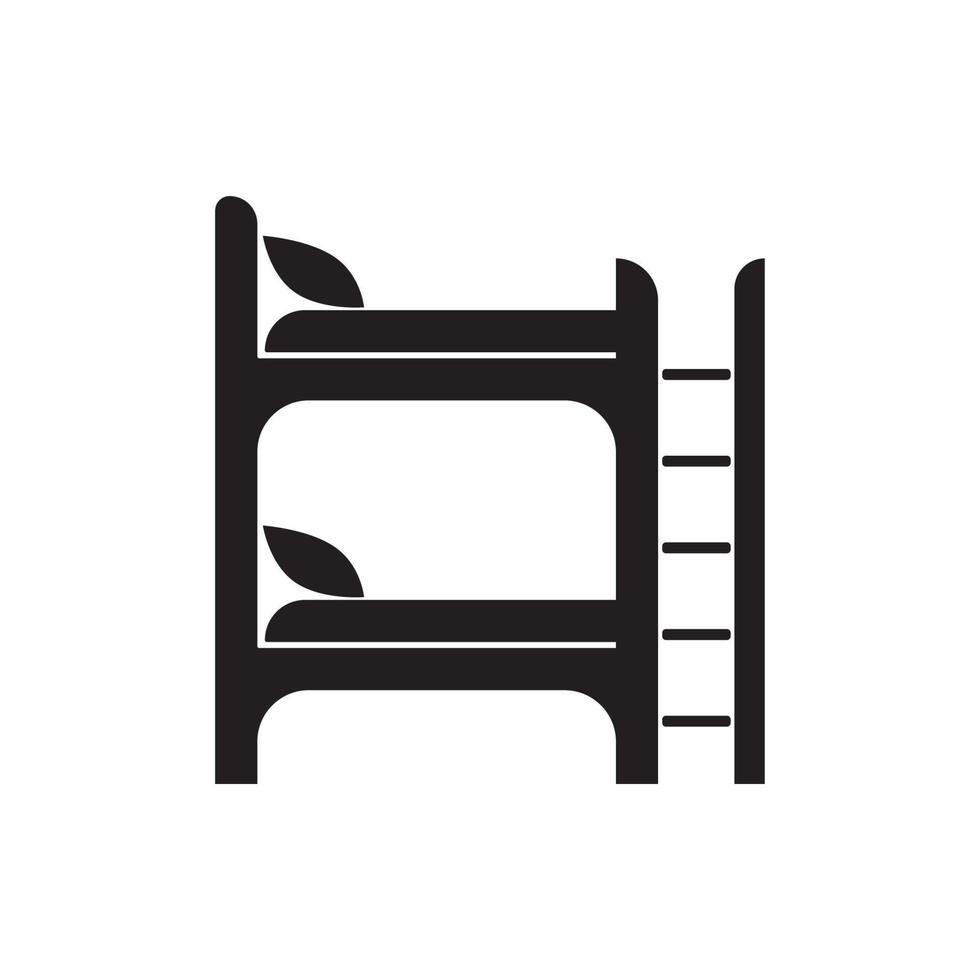 design simples de ilustração vetorial de ícone de cama vetor