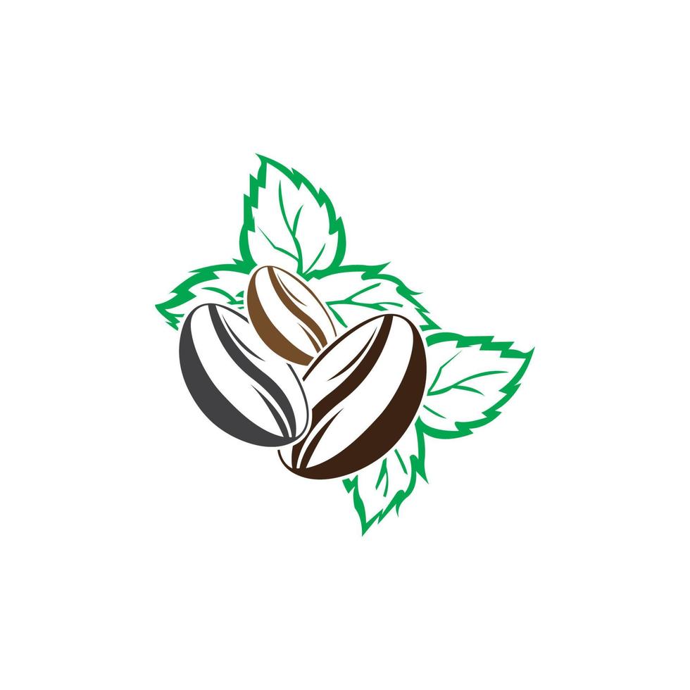 design de vetor de logotipo de ícone de grãos de café