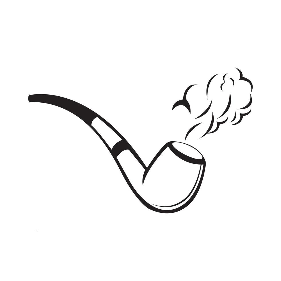 design de vetor de logotipo de ícone de cachimbo